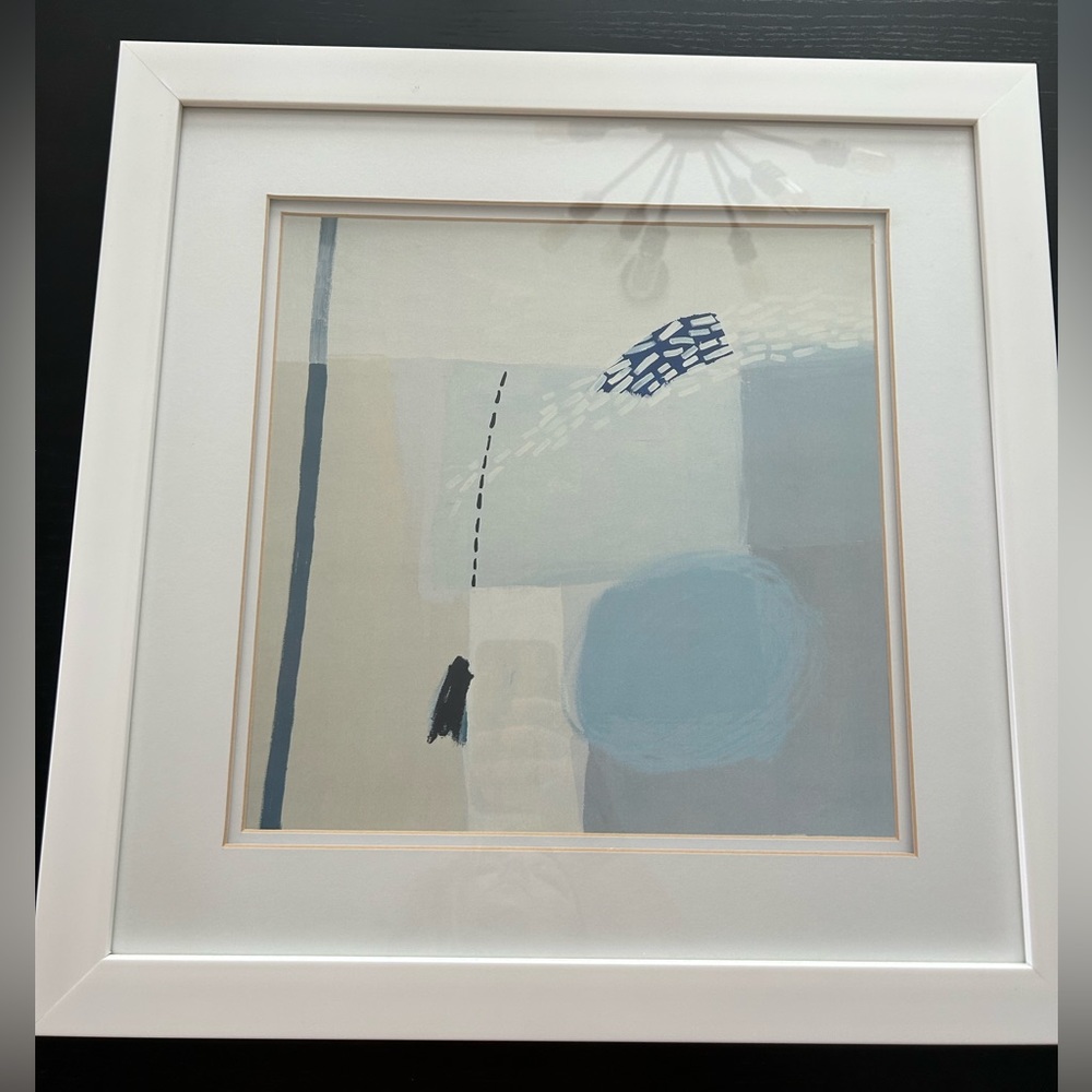 Blue and white Abstract Art